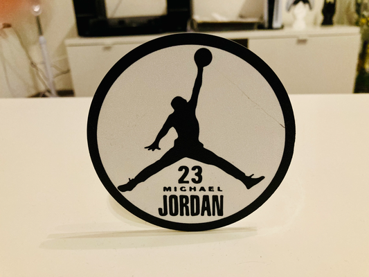 michael jordanien untersetzer by yakubhroch kunst zeichen logos 3d print model - Mito3D