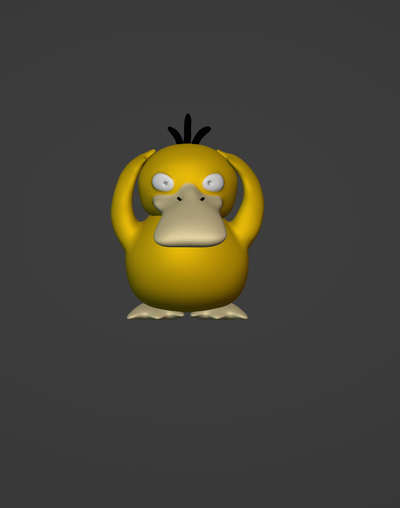 psyduck figure by amortissement jouets jeux personnages pokémon 3d print model - Mito3D