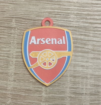 arsenal logo keychain by carlson art signs & logos premier league keyrings key accessories keychains keyring keytag 3d print model - Mito3D