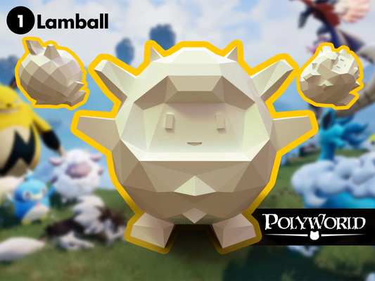 low poly lambal palworld miniatura by gatto brinquedos jogos personagens amigo personagem monstro cordeiro brinquedo figura pokémon 3d print model - Mito3D