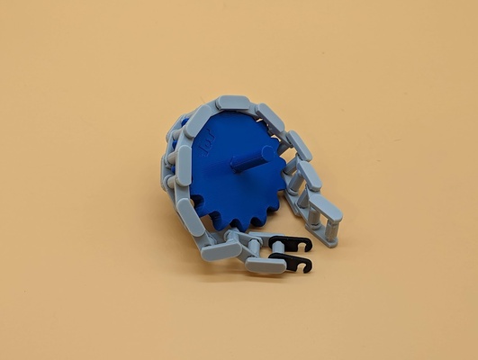 chain sprocket print in place customizable by madmax3d hobby & diy parametric onshape conveyorbelt conveyor 3d print model - Mito3D