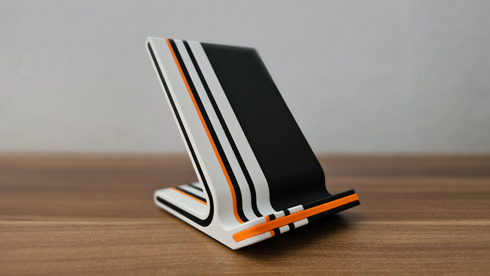 split phone stand 2024 größer winkel by griechisch werkzeuge gadgets iphone stand samsung telefon halter unterstützung smartphone dock no ams zubehör bambulab bambu labor x1c x1 p1s p1p farbe up leben 3d print model - Mito3D