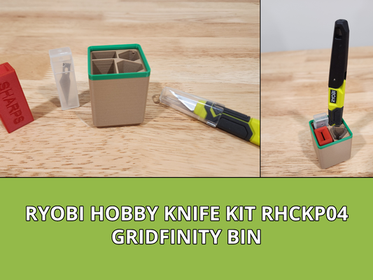 ryobi schnell veränderung hobby messer kit rhckp04 gridfinity behälter 1x1x7 by cullen webb werkzeuge veranstalter 1x1 xacto xactohalter 3d print model - Mito3D