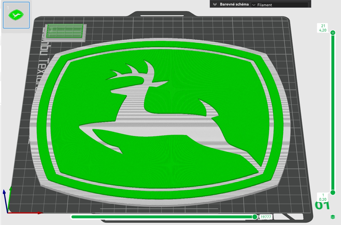 john deere logotipo by dança casa decoração trator fazenda vida fazenda agricultura 3D print model - Mito3D