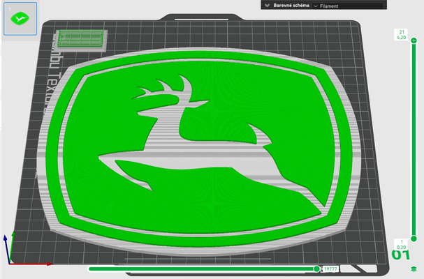 john deere logo by dans ev halkı dekor traktör çiftlik çiftlik hayatı deere çiftçilik 3d print model - Mito3D