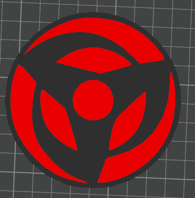 kakashi sharingan coaster naruto 93mm mangekyou by jirkaerox ménage maison modèles shippuden symbole naruto shippuden uchiha ninja art 3d print model - Mito3D