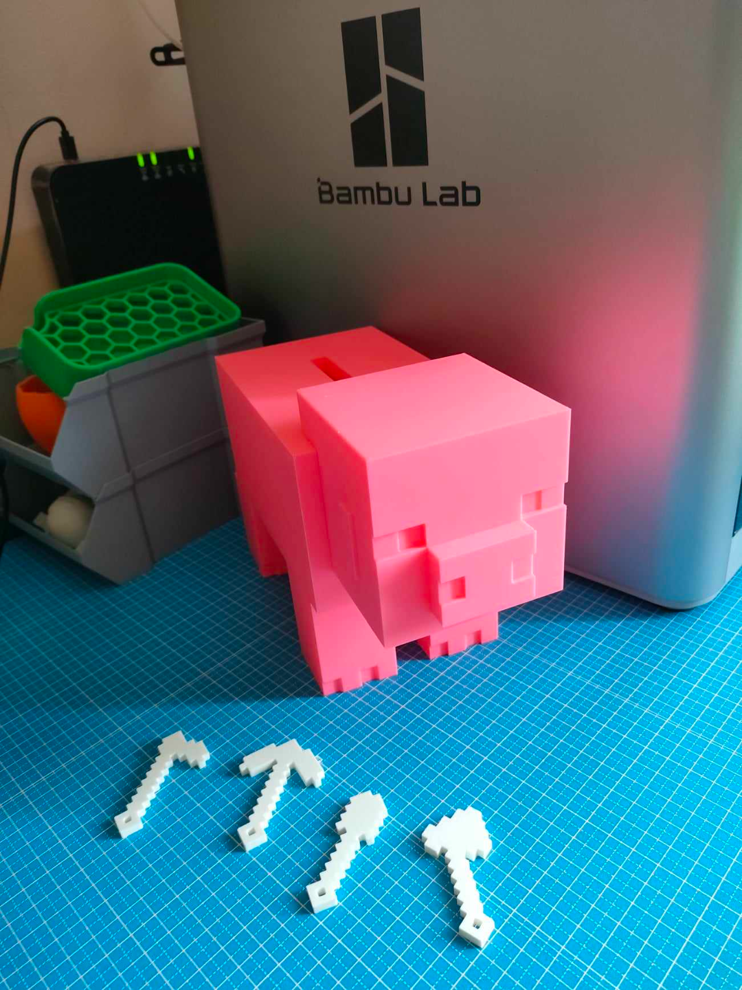 minecraft piggy bank remixed by moomin toys & games 3D print model - Mito3D