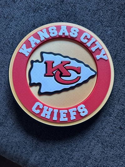 kansas ville logo by upcrid art panneaux logos chefs nfl supporter easyprint 3d print model - Mito3D