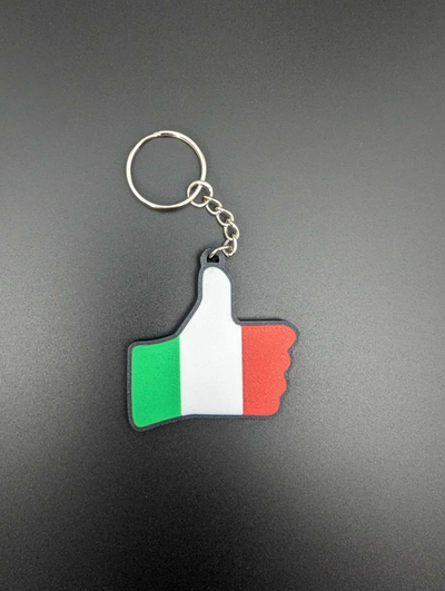 italiano bandeira polegares up chave by joeythatoneguy moda modelos chaveiro 3d print model - Mito3D