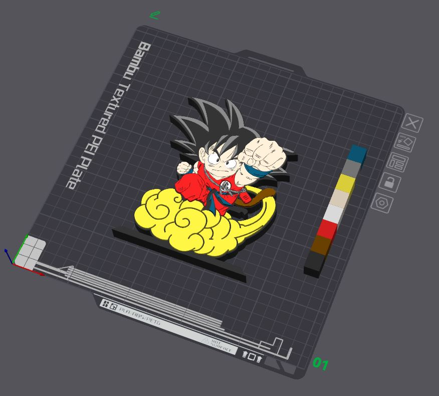 dragonball son goku table stand by 5kyrunn3r art signs & logos z super goten gohan saiyan logo sign ams ready gt 3D print model - Mito3D