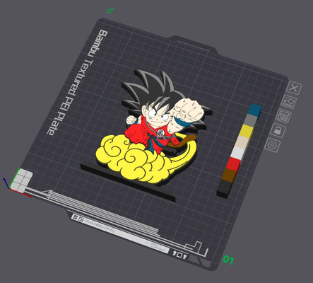 dragonball son goku table stand by 5kyrunn3r art signs & logos z super goten gohan saiyan logo sign ams ready gt 3d print model - Mito3D