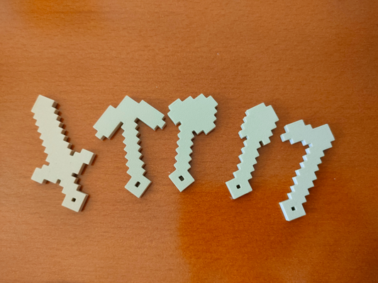 minecraft herramientas remezclado by moomin juguetes juegos 3d print model - Mito3D