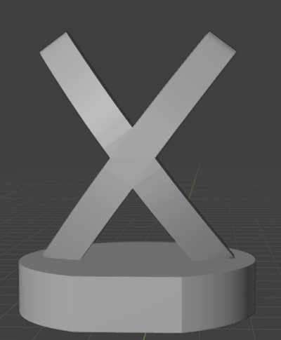 x award by mainstream art sculptures letter 3d print model - Mito3D