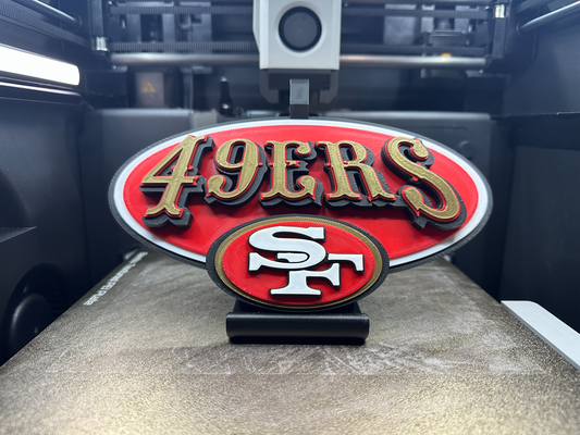 san francisco 49ers pendente by printsbyjar3d passatempo fai sport all'aperto calcio superbowl sf frisco sf49ers niners 3d print model - Mito3D