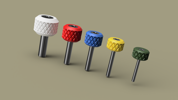 knurled m3-m8 thumbscrews by elothan tools knob supportless knobs home screw bolt fasteners fastener bolts m4 m6 m3 ho m3nut m3screws m4nut m4screws m5 m8 nosupports m3screw m3thumbscrew thumbscrew knurling m5nut m5screw knurledknob m6screw knurledthumbscrew m8thumbscrew tool nut nuts adapter cap adjustable extruder metric thread thumb m6-thread 3d print model - Mito3D