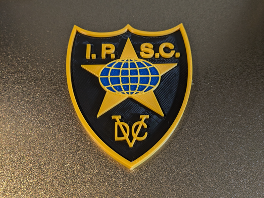 ipsc logotipo pronto ams by elothan arte moeda distintivos armas tiro esportivo uspsa tiroteio esporte pistola prática concorrência competiçãotiro cz alcance 3d print model - Mito3D