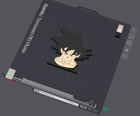 sfera drago z figlio goku tavolo in piedi by 5kyrunn3r arte segni loghi super gt saiyan logo cartello ams pronto 3d print model - Mito3D