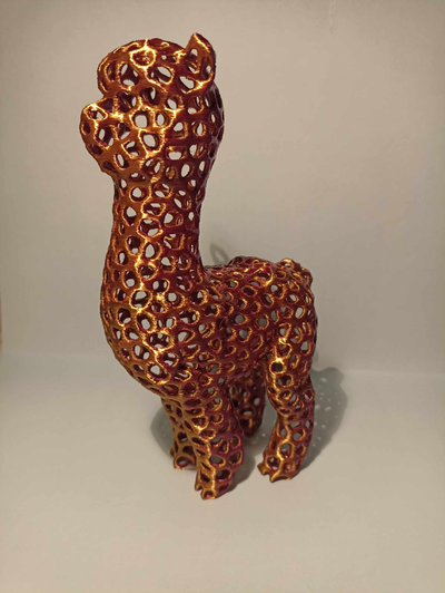 voronoi robo alpaca remixato by mosutech arte sculture prusa prusamk4 3d print model - Mito3D