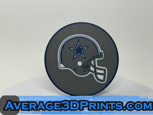 sottobicchiere dallas cowboy casco by average3dprints domestico arredamento a3dprints nfl calcio 3d print model - Mito3D