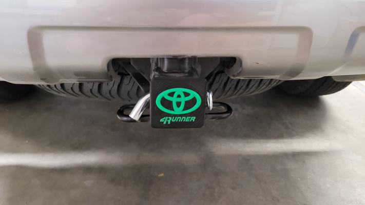 toyota 4runner hitch cover 5 8 pin hole remixed by scotte hobby & diy vehicles 3d print model - Mito3D