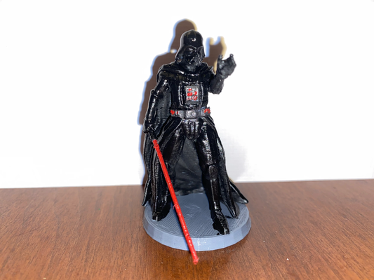 dark vader rouge lumière sabre base remixé by guide vidéo jouets jeux personnages guerres étoiles étoile 3d print model - Mito3D