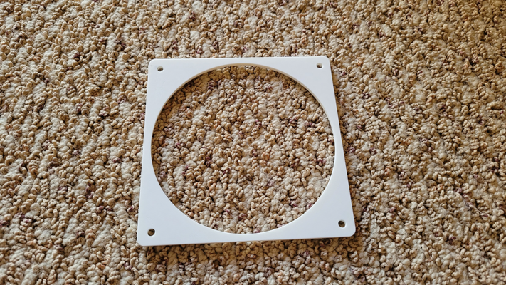 backing plate 120mm fan to 4 inch duct by scotte 3d printer accessories 3d print model - Mito3D