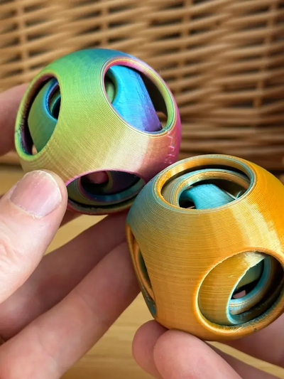 chinesisch puzzle ball geteilt by steven perkins spielzeuge spiele rätsel zappeln spielzeug 3d spaß reinigen drucken ort 3d print model - Mito3D