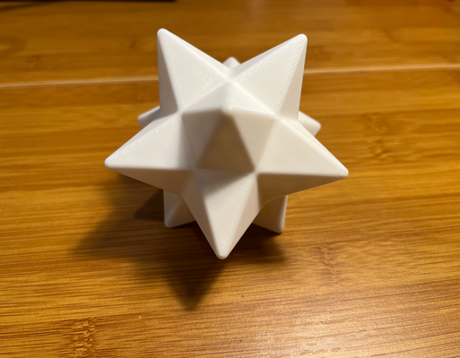 rounded small stellated dodecahedron solid stars by gammaland art sculptures star 3d print model - Mito3D