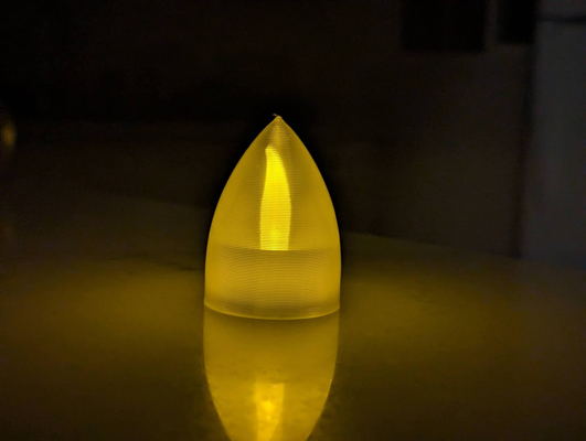 cone luminária conduziu chá luz by gergelimfaz casa decoração vela abajur chá leve brilho transparente 3d print model - Mito3D