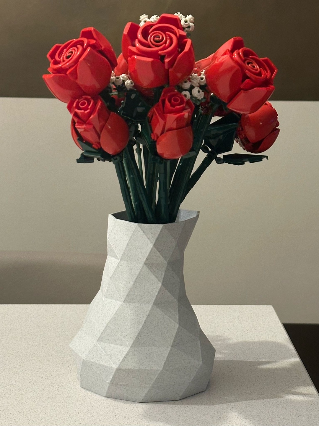 vaso brick rose by andreaxyj generative 3d model my vase bouquet 3D print model - Mito3D