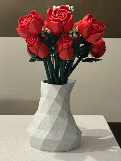 vaso backstein rose by andreas j generativ 3d modell my vase strauß 3d print model - Mito3D