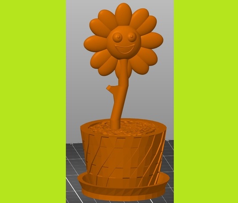 flor amigos by 3d wex casa jardín juguete maceta květináč amiga flores tonterías 3d print model - Mito3D