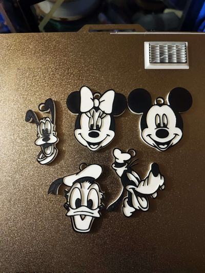 mickey yüzler anahtarlık disney by fikuss30 sanat işaretler logolar minnie 3d print model - Mito3D