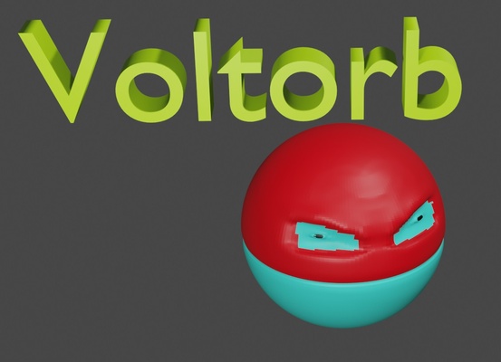 voltorb by 3d-wex toys & games characters pokemon anime 3d print model - Mito3D