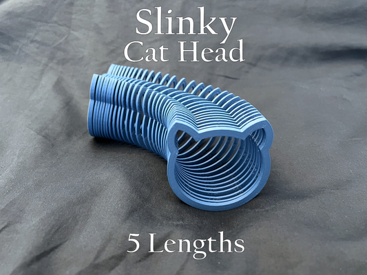 cat head slinkie by jpbruce toys & games slinky fidgettoy animal pet fidget 3d print model - Mito3D