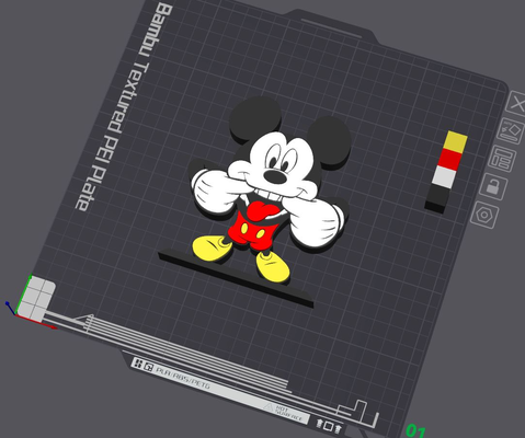 mickey souris table supporter by 5kyrunn3r art sculptures minnie disney disneyland ams prêt logo signe micky maus maladroit donald canard 3d print model - Mito3D