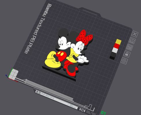 mickey minnie rato tabela ficar pé by 5kyrunn3r arte esculturas disney disneylândia pateta donald pato ams pronto logotipo placa micky maus 3d print model - Mito3D