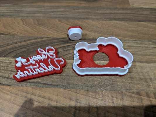 contento san valentin texto corazón by resistente arte modelos galleta galleta cortador galletas estampadora 3d print model - Mito3D