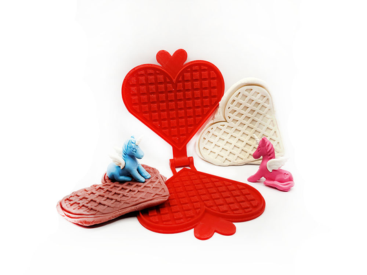 heart-shaped plasticine waffle maker by samactivity toys & games heart shaped waffler valentine 3d print model - Mito3D