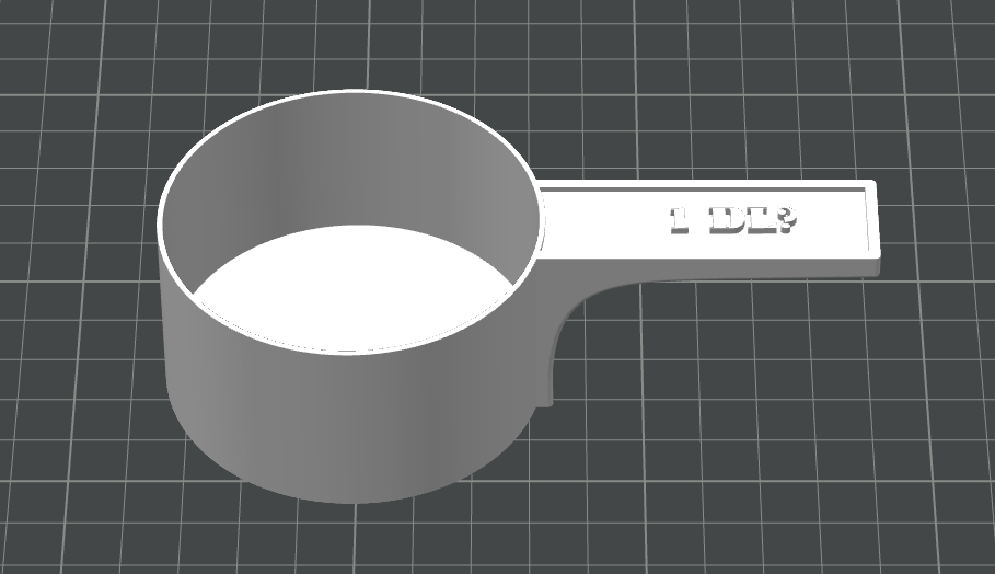 1dl measurement cup by jaanze tools measure 3D print model - Mito3D