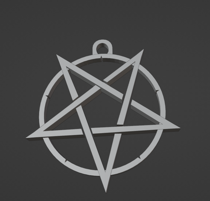 satanic ornament pentagram by 3d-wex household festivities christmas hell vanoce lucifer satan pentagramm peklo vanocevpekle satanclaus 3d print model - Mito3D