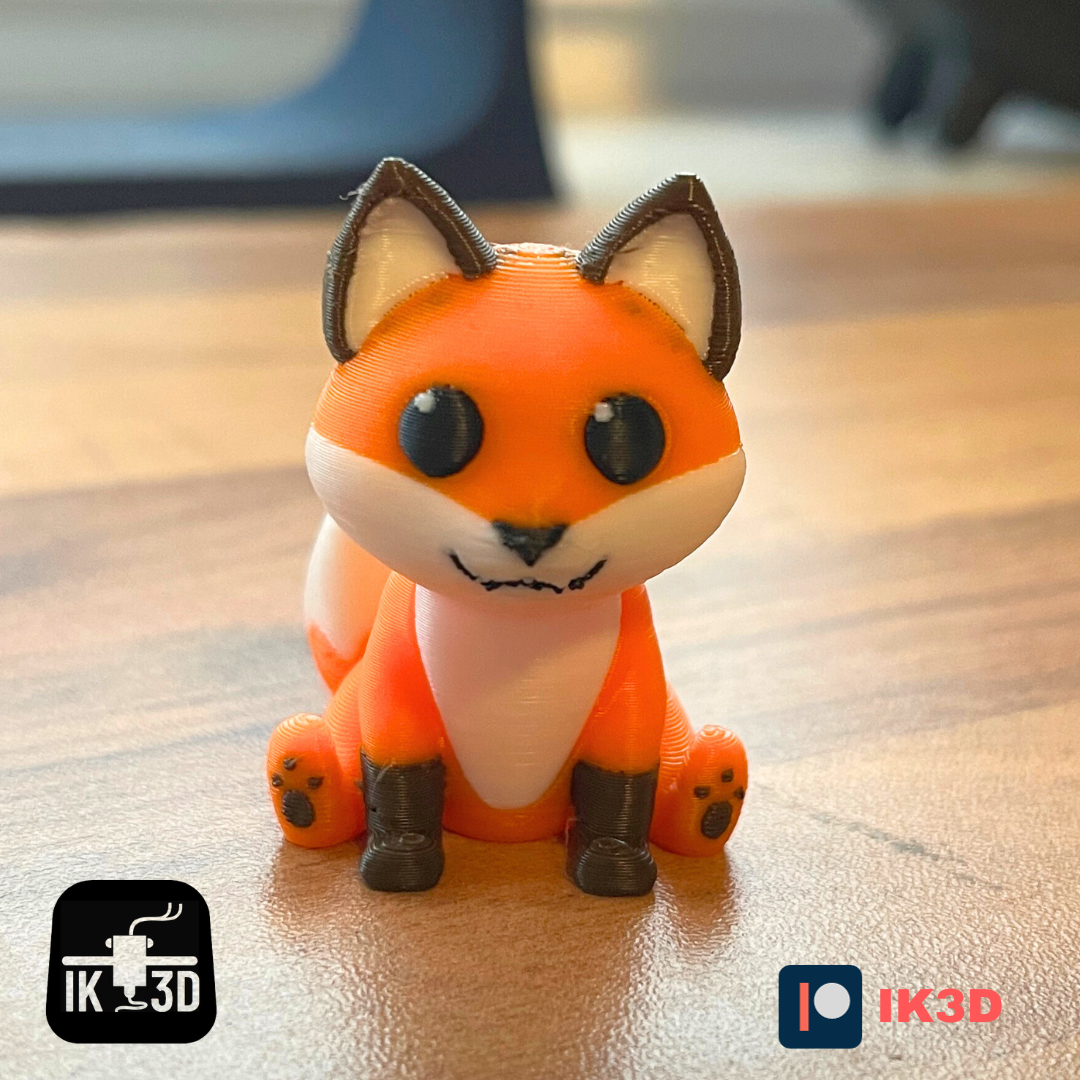 şirin tilki heykelcik no destekler renk dosyalar by ik3digital minyatürler hayvanlar hayvan kawaii sevimli dekor kürk portakal güzel çocuklar çocuk arkadaş canlısı hediye fikirler 3D print model - Mito3D