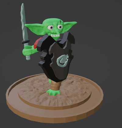 goblin figura by 3d wex giocattoli giochi personaggi giocattolo dnd dungeons and dragons orco azione dracidoupe drd strillò 3d print model - Mito3D