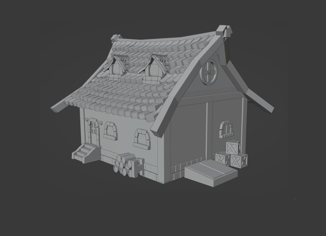 home by 3d-wex miniatures architecture toy dnd medieval house hut dungeonanddragons stredoveky medievalhouse 3D print model - Mito3D