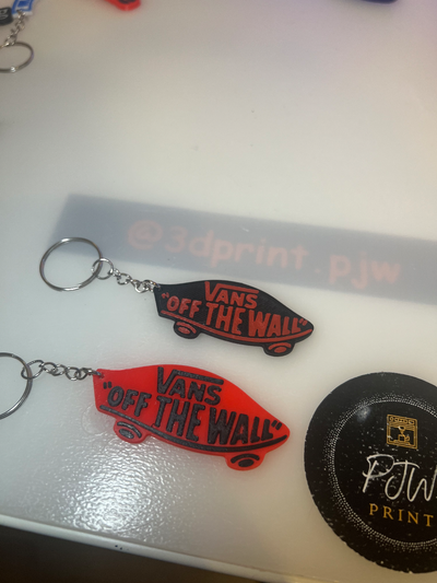 vans keychain by 3dprintpjw art signs & logos skating skate oldschool 3d print model - Mito3D