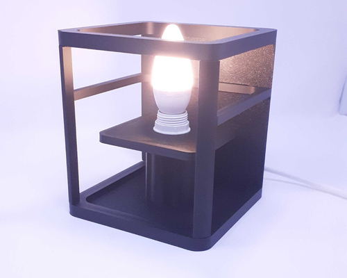 drucker idee lampe no unterstützt by mazetropolis hobby diy elektronik schreibtisch zubehör dekor box kunst base birne steckdose vorinter design 3d print model - Mito3D