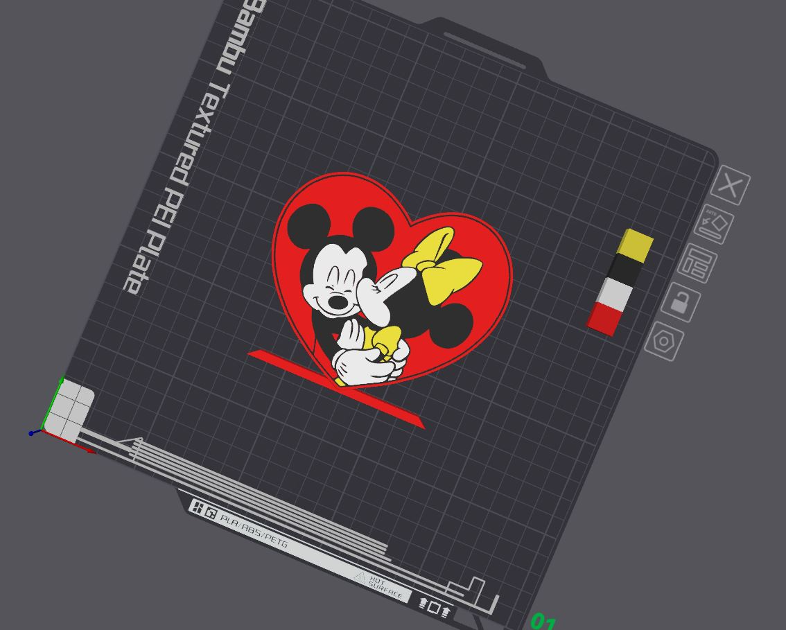 mickey loves minnie mouse table stand by 5kyrunn3r art sculptures goofy donald duck disney disneyland ams ready logo sign kiss heart micky maus herz liebe love valtentine valentinstag 3D print model - Mito3D