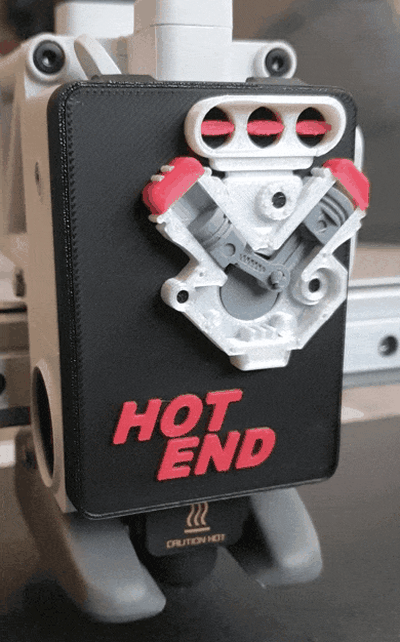 a1 mini hotend viso piatto copertina guaina motore by mia vita 3d stampante accessori accessorio a1mini frontalino caldo testina stampa stampa testa pistone asta hotrod cavalca muori cavalcata or morire 3d print model - Mito3D