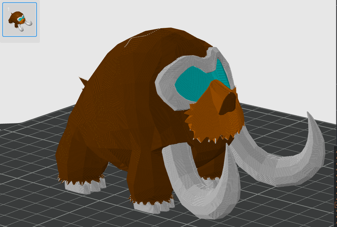 renkli mamoswine 4 renkler pok pazartesi yeniden karıştırılmış by şanslı boi sanat heykeller renk pokemon 3D print model - Mito3D