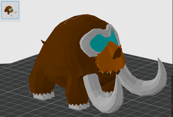 renkli mamoswine 4 renkler pok pazartesi yeniden karıştırılmış by şanslı boi sanat heykeller renk pokemon 3d print model - Mito3D